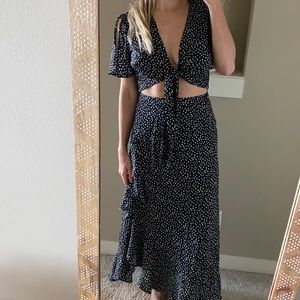 Lulu's Girl Like You two-piece polka dot maxi dress